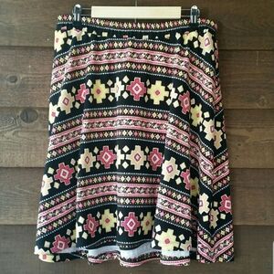 Lucie Lu bright Aztec print skater skirt 2x
